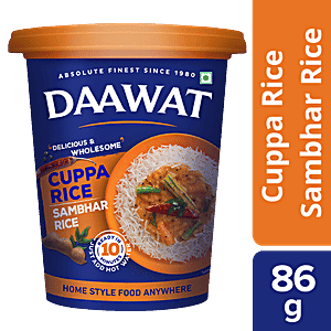 Daawat Cuppa Rice Sambhar Rice - Ready In 10 Minutes, 86 g