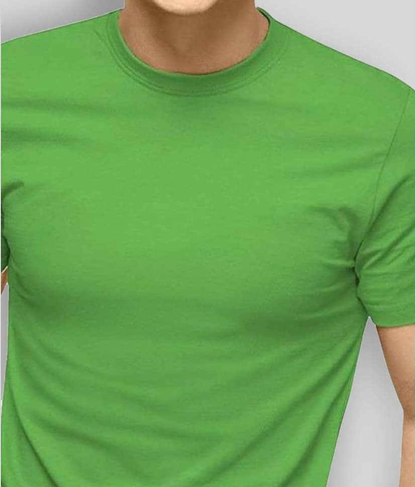 SKYRISE Pack of 1 Cotton Slim Fit Men's T-Shirt ( Green ) view 2