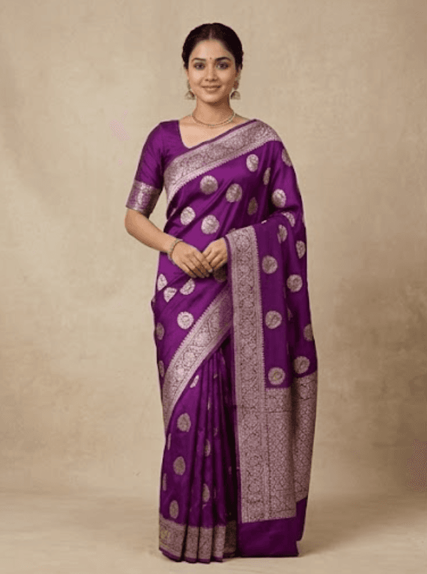 Maroon Traditional Saree for Women and Ethnic Wear