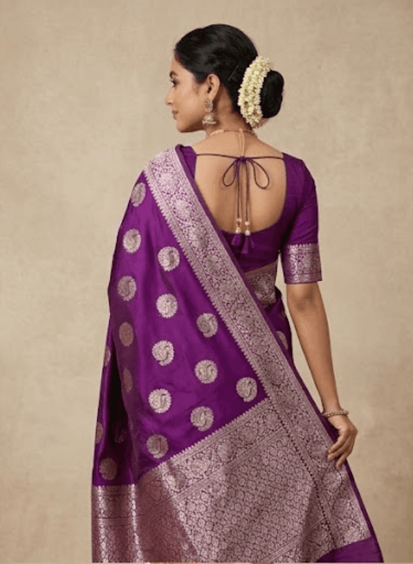 Maroon Traditional Saree for Women and Ethnic Wear view 2