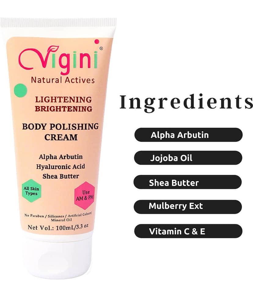 Vigini Skin Whitening Lightening Body Polishing Glow DTan Goree Cream Pack of 2 view 2