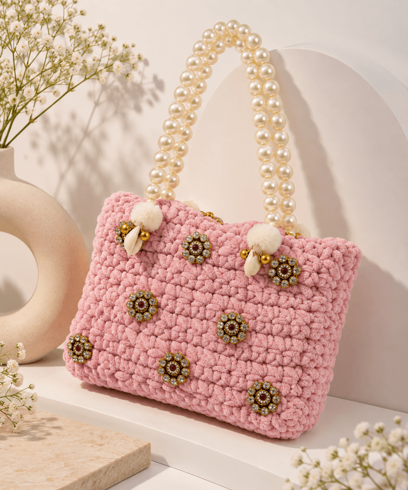 Handmade Crochet Handbag for Women with Elegant Design view 3