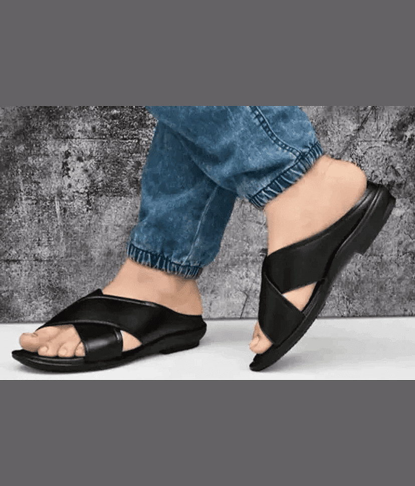 RAGE GAZE CROSS BLACK SHOE - Black Men's Sandals