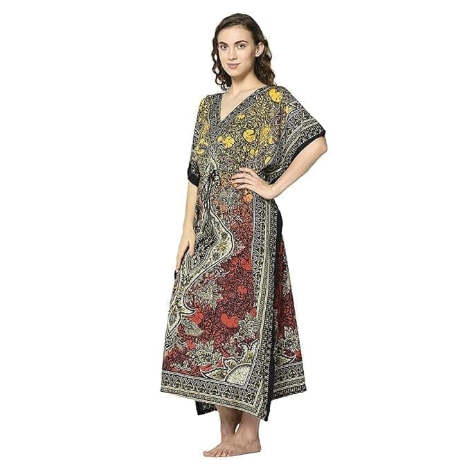 Ukal Women's Long Kaftan Maxi Caftan Gown Top Night Kaftan view 2