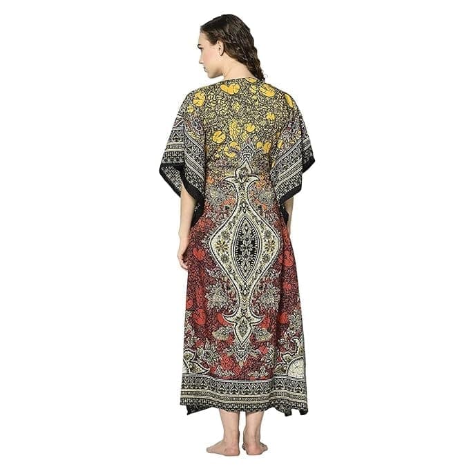 Ukal Women's Long Kaftan Maxi Caftan Gown Top Night Kaftan view 5