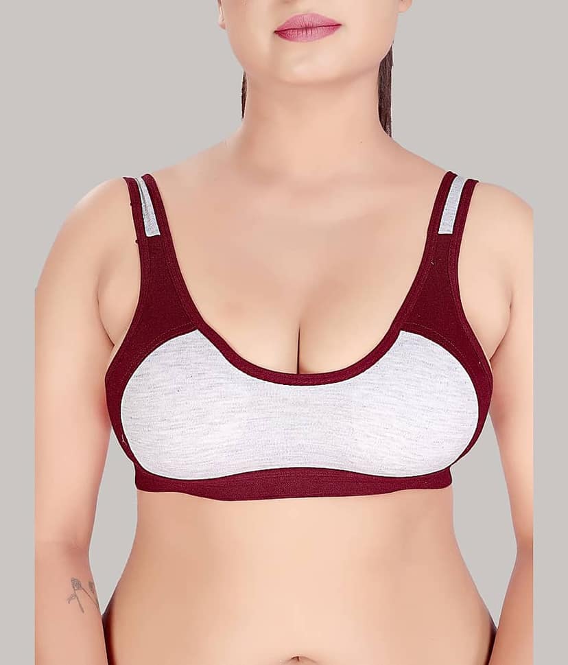 haya fashion Pack of 2 Cotton Non Padded Women's Everyday Bra ( Multicolor ) view 2