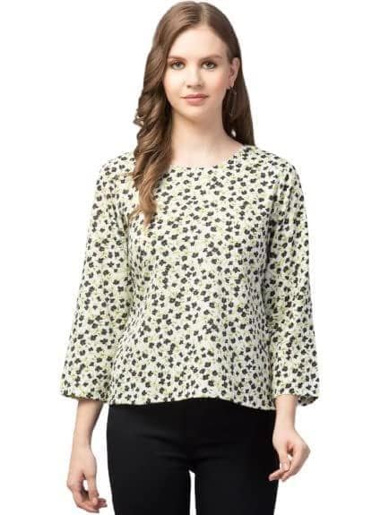 Kulfi Women's Full Sleeve Regular Printed Tops