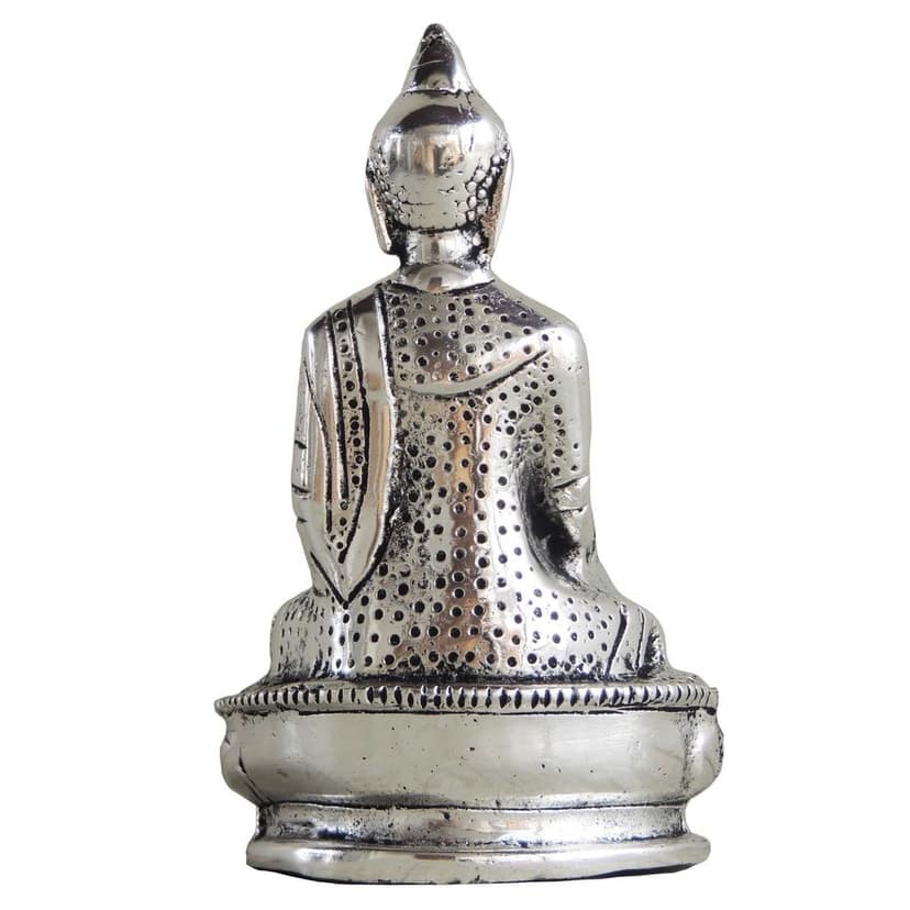 Aluminium Buddha Idol Showpiece ? Spiritual Home Decoration, Height : 6 Inch (ASMAS220 S) view 3