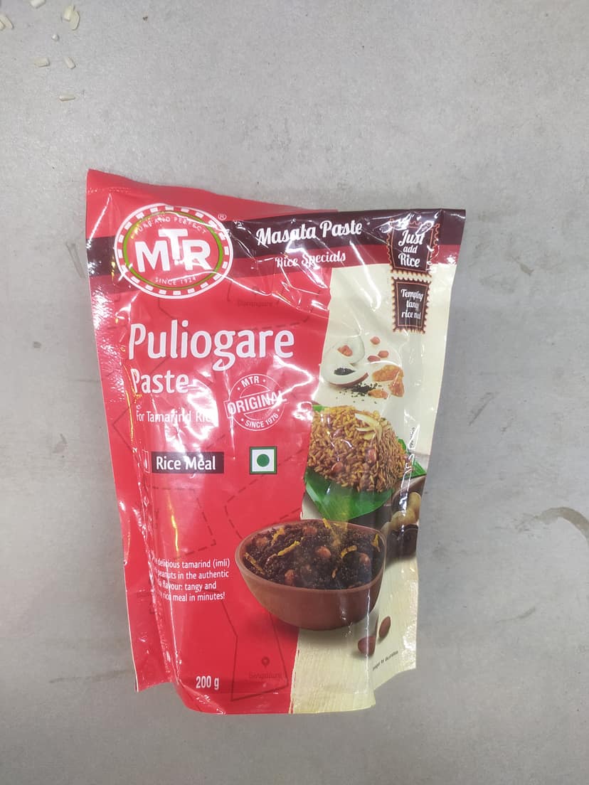 Mtr Puliogare Paste For tamarind rice Rice meal