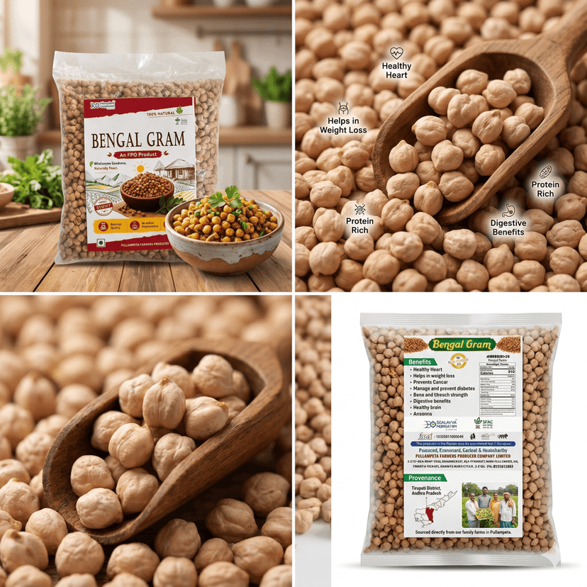 Premium quality Bengal Gram (Chana) White view 3