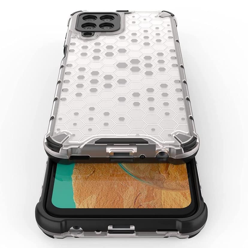 Faircost Hybrid Shockproof Back Cover for Samsung Galaxy M33 5G Hard Outside Soft Inside- (Polycabonate::Transparent) view 4