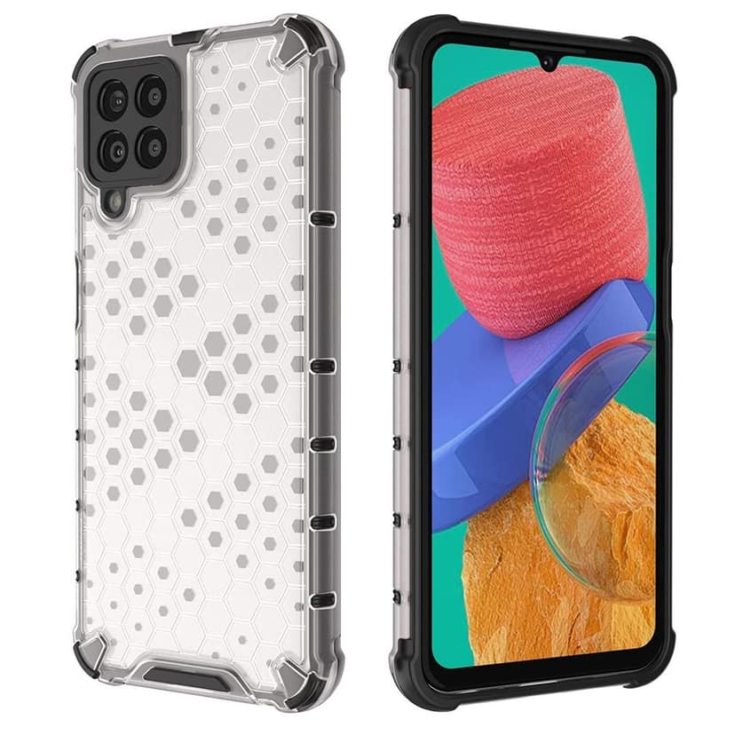 Faircost Hybrid Shockproof Back Cover for Samsung Galaxy M33 5G Hard Outside Soft Inside- (Polycabonate::Transparent) view 5