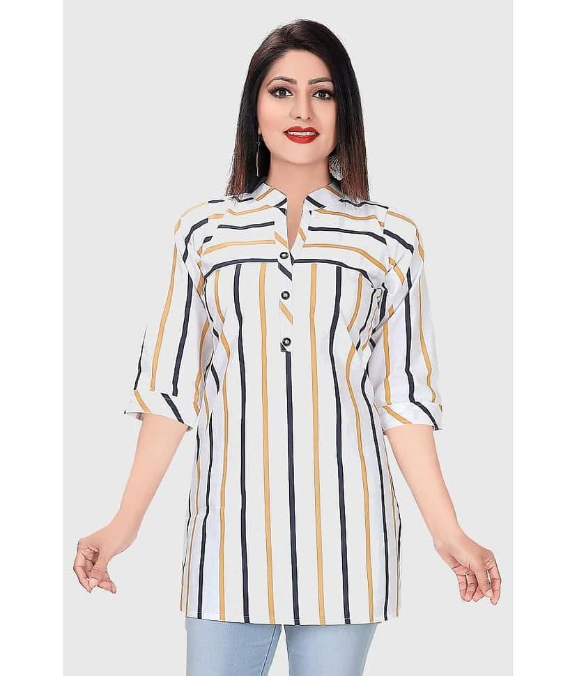 Cotton Blend Short Kurti For Women (Pack of 1)