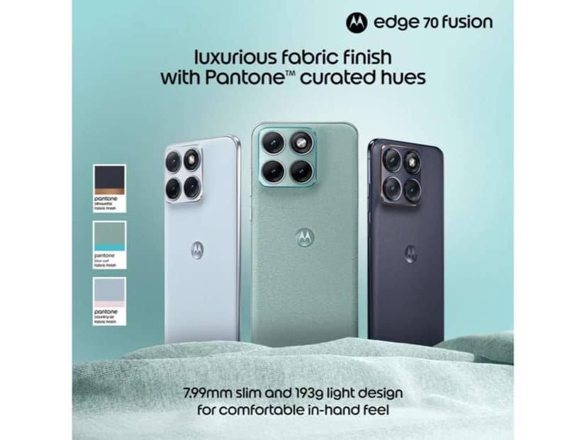 Motorola Edge 70 Fusion Smartphone, 12GB RAM, 256GB Storage - Pantone Blue Surf view 4