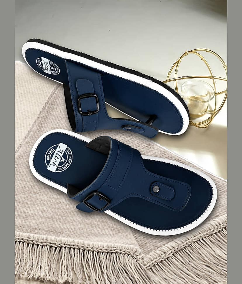 Chappal Wala 14345 Navy Men's Thong Flip Flop