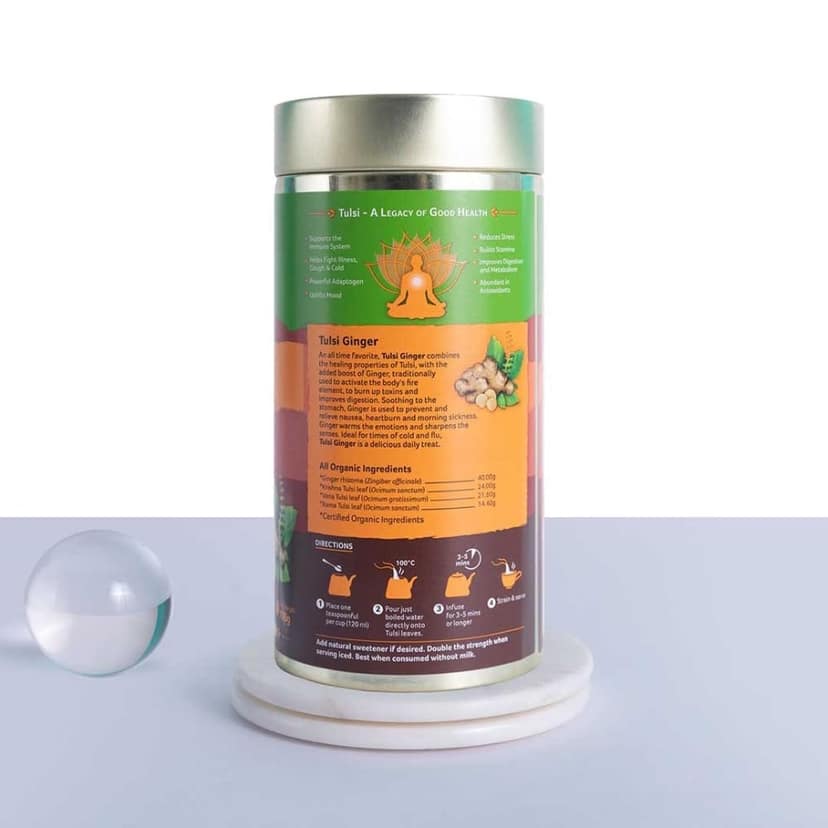 Organic India Tulsi Ginger Tea, 100g view 5