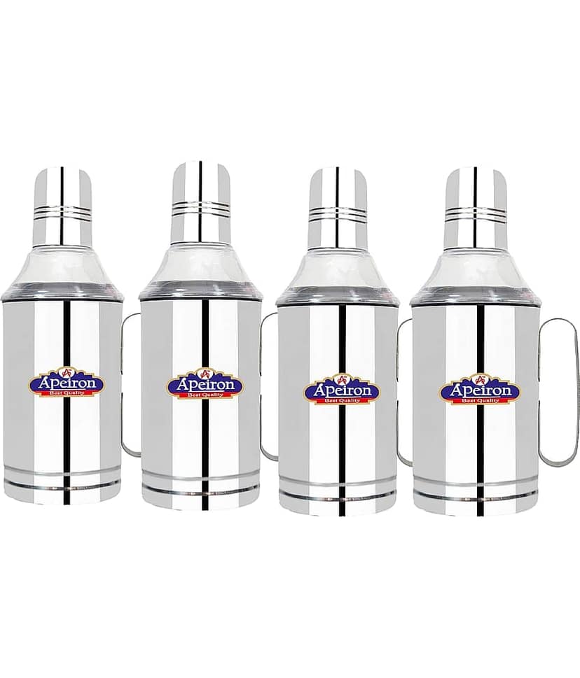 APEIRON OIL DISPENSER BLACK Steel Oil Container/Dispenser Set of 4 750 mL