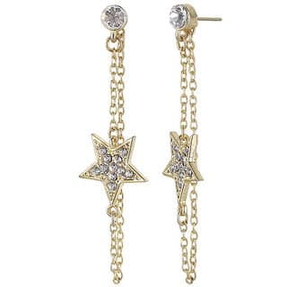 Star Dangling Dangler Earrings for Girls Brass Material Made in India Earrings for Women's Fashion Jewellery for Party view 2
