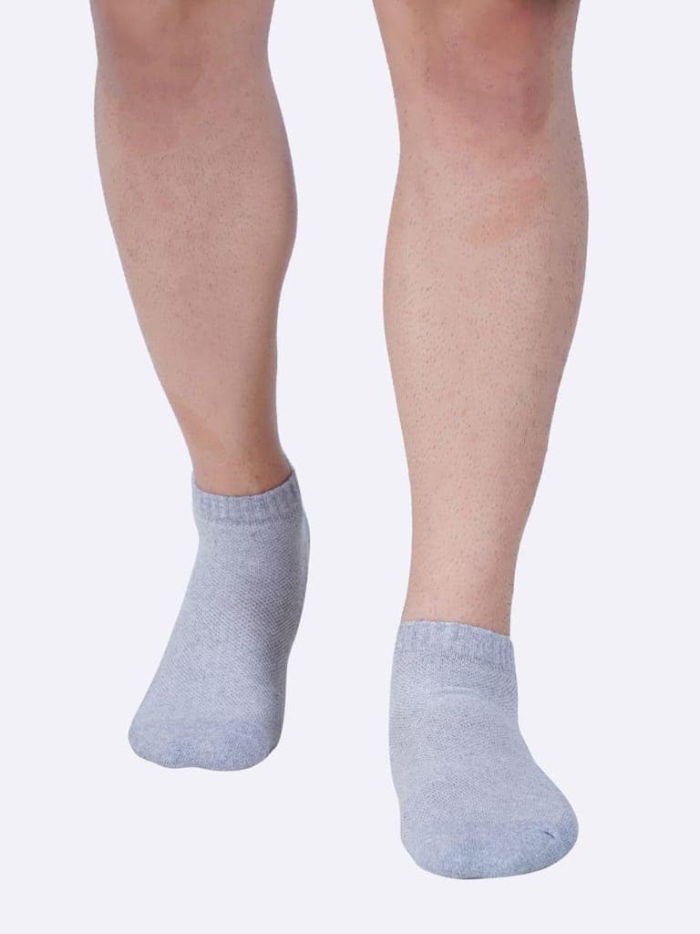 AirGarb Cushioned Low Ankle Socks for Men and Women Made with Cotton & Spandex Pack of 4 - LAP4G2W2 (Free Size) Multi Color view 2