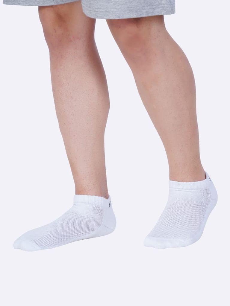 AirGarb Cushioned Low Ankle Socks for Men and Women Made with Cotton & Spandex Pack of 4 - LAP4G2W2 (Free Size) Multi Color view 3