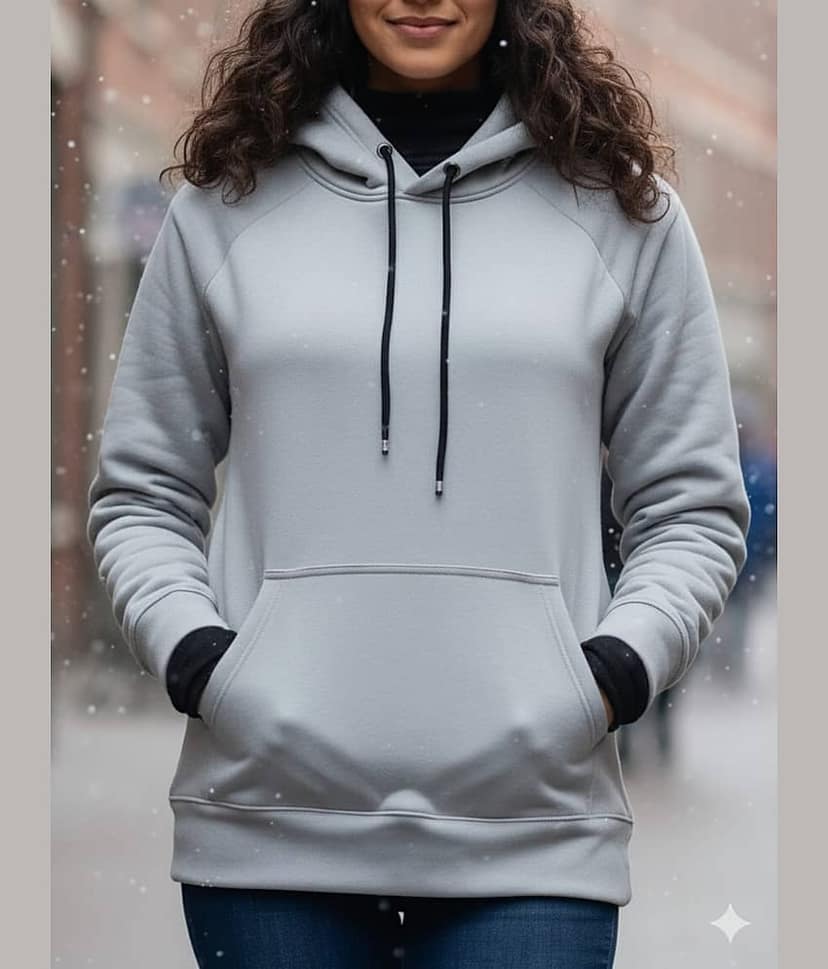 ELBATROSS Women Fleece Hooded Sweatshirt For Light Winters ( Olive )