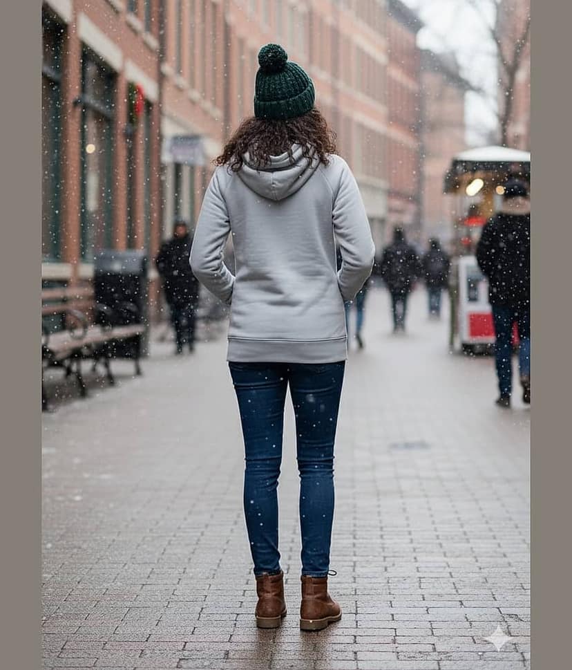 ELBATROSS Women Fleece Hooded Sweatshirt For Light Winters ( Olive ) view 2