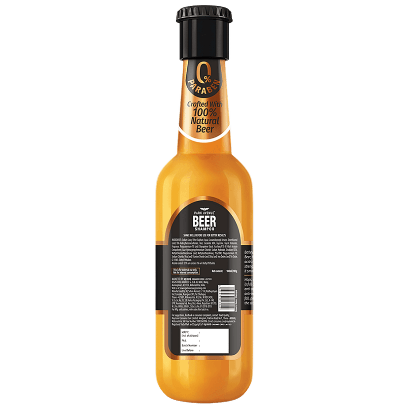 Park Avenue Beer Shampoo - Shiny & Bouncy, 180 Ml view 2