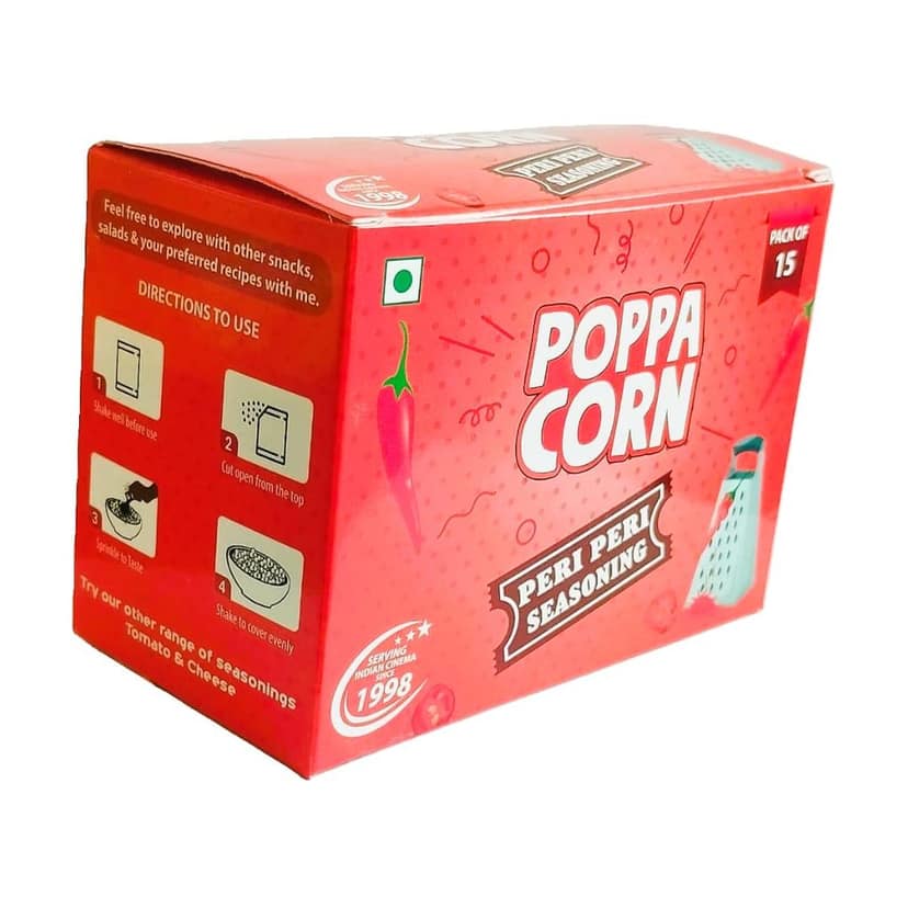 POPPACORN Peri Peri Seasoning Powder 5gX15 Pouches 75gms view 4