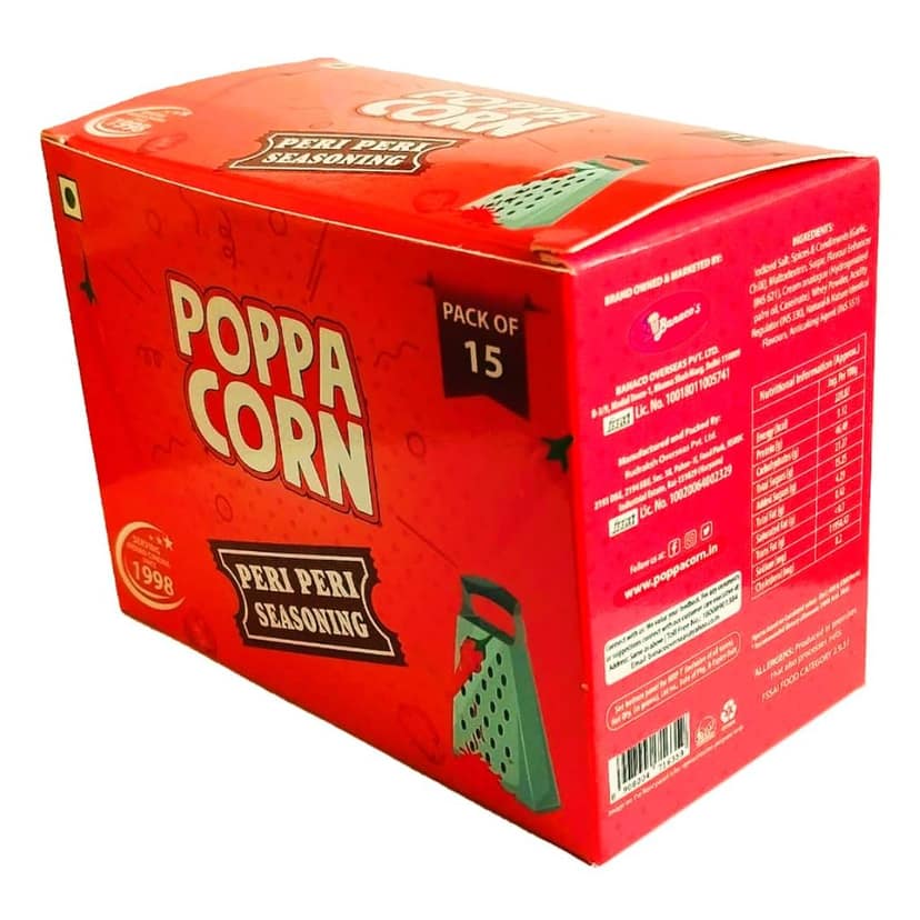 POPPACORN Peri Peri Seasoning Powder 5gX15 Pouches 75gms view 5