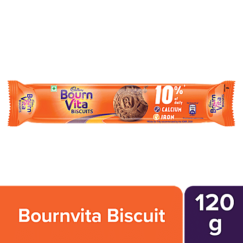Cadbury Bournvita Biscuits Biscuits - Cookies With ProHealth Vitamins, Super Value Pack, 120 g Pouch