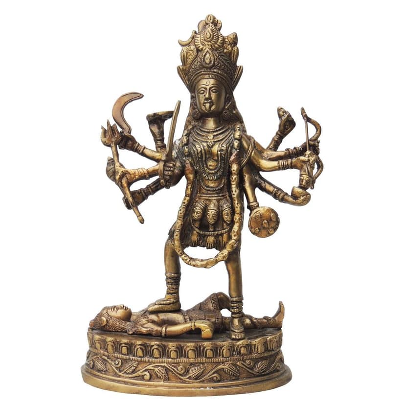 Brass Showpiece Kali Maa God Idol Statue (BSMAS562 A) view 2