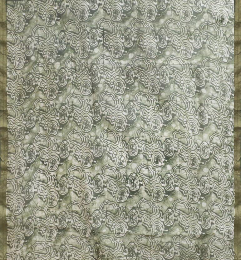 Handcrafted Batik Silk Cotton Saree view 4