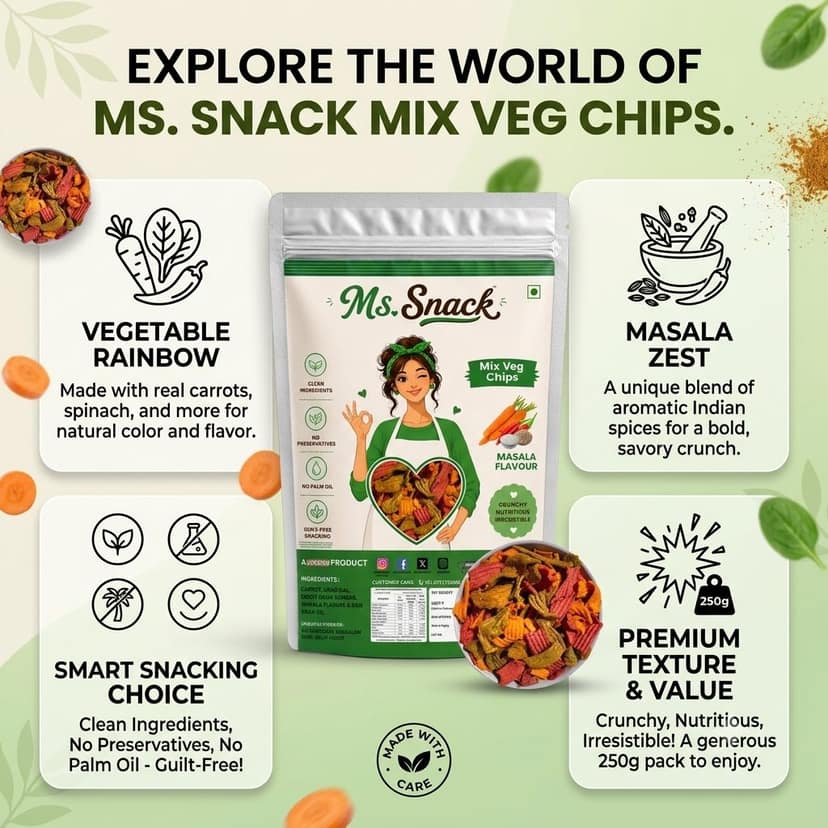 Ms. Snack Mix Veg Chips - 50g view 2