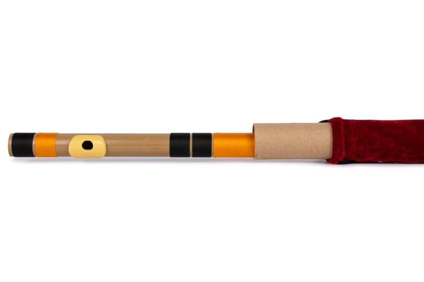 Radhe Flutes PVC Fiber F Sharp Bansuri Base Octave RIGHT Handed With VELVET COVER view 5