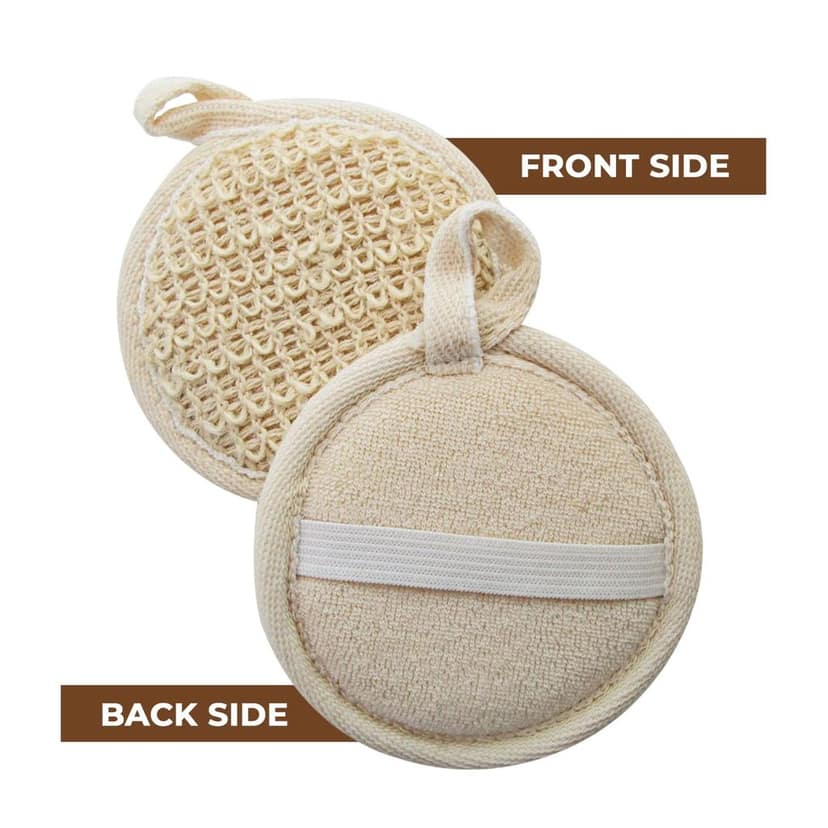 Lifeori Natural Ramie Loofah with Travel Soap Case | 2-in-1 Bath Care Kit for Men & Women view 3