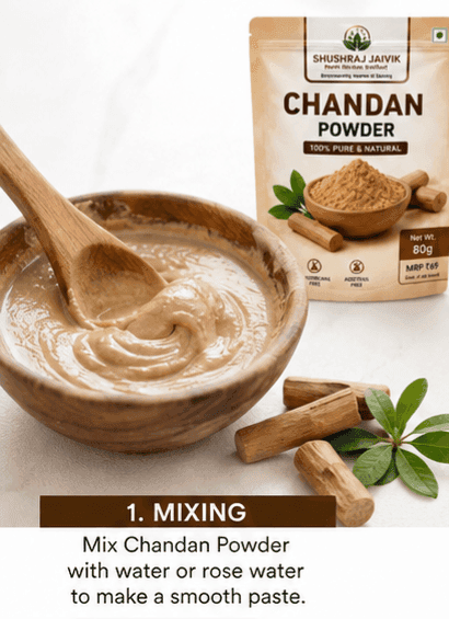 SHUSHRAJ JAIVIK Chandan Powder Combo Pack | 2 Pouches | 160g Total | 100% Pure & Natural Sandalwood Powder view 4