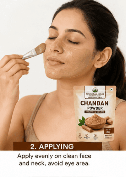 SHUSHRAJ JAIVIK Chandan Powder Combo Pack | 2 Pouches | 160g Total | 100% Pure & Natural Sandalwood Powder view 5