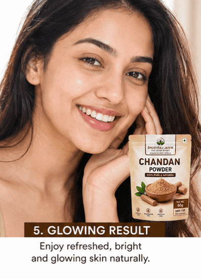 SHUSHRAJ JAIVIK Chandan Powder Combo Pack | 2 Pouches | 160g Total | 100% Pure & Natural Sandalwood Powder view 8