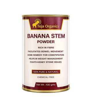 Banana Stem Powder | 100% Natural Superfood | Source of Dietary Fiber | Facilitates Bowel Movement | Home Remedy For Constipation | Supports Daily Nutrition & Wellness
