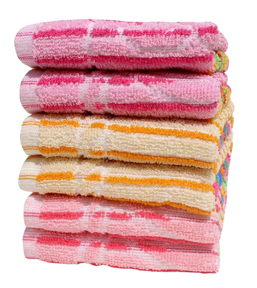 Mandhania Dailyuse Soft Cotton Hand Towels, 35x53 cm Pack of 6 (SHT603) view 2