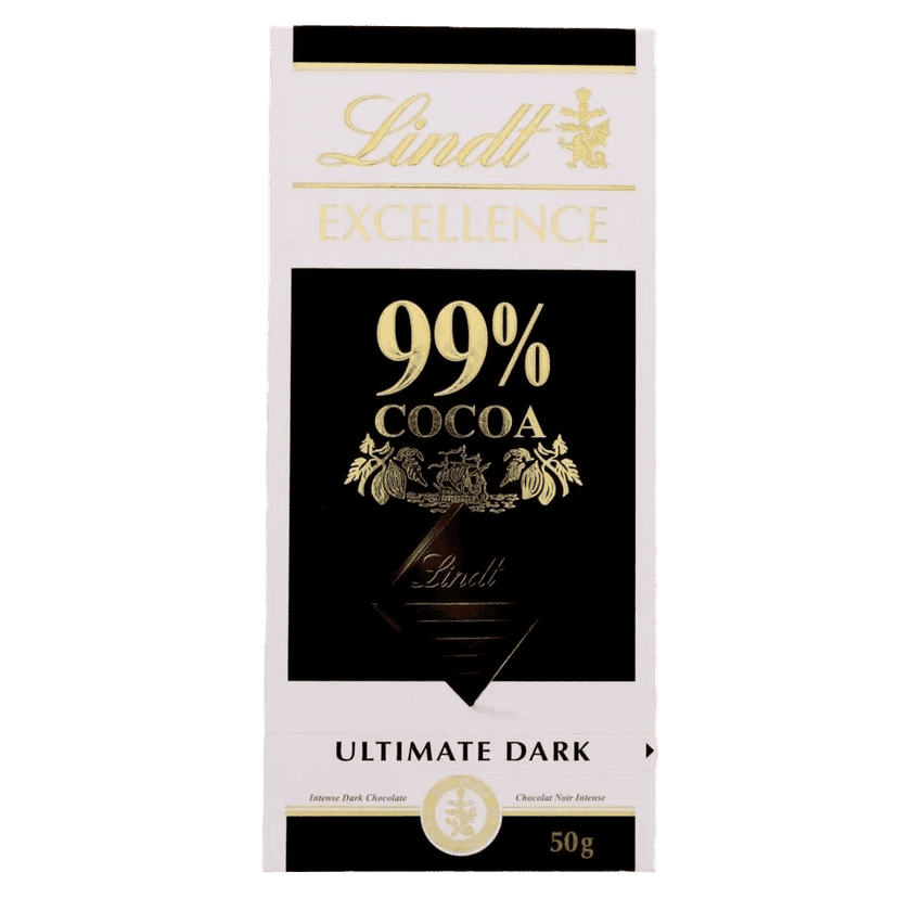 Lindt Chocolate - Excellence Extra Dark 99% Cocoa Bitter, 50 gm