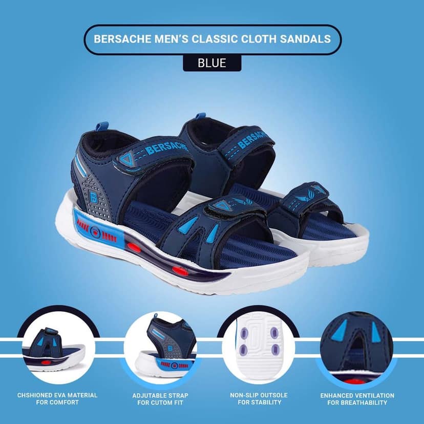 Bersache Extra Soft Classic Casual with Back Strap Regular wear with Ultra Soft & Flexibility Technology Sandal for Kid's view 5