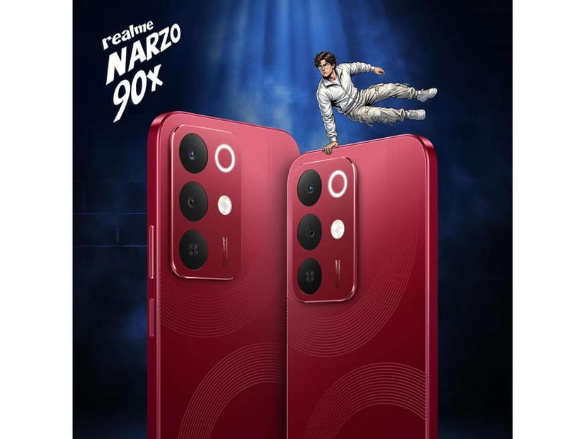 Realme Narzo 90X 5G Smartphone, 6GB RAM, 128GB Storage - Maroon Red view 4