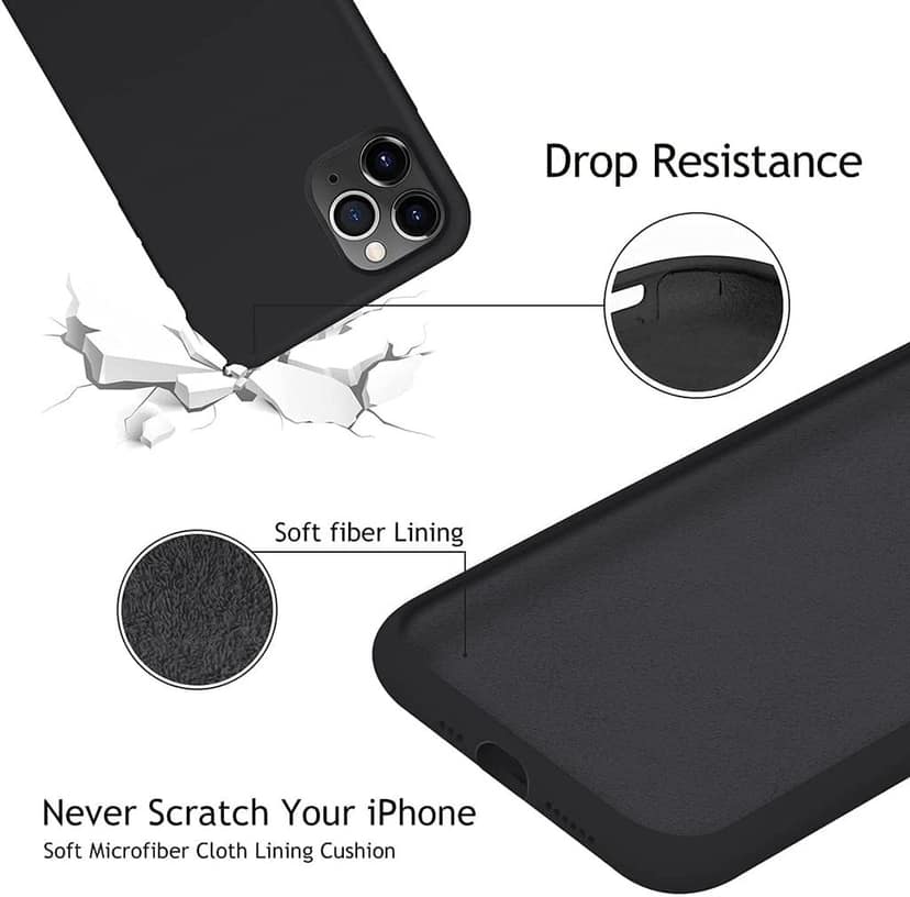 LIRAMARK Liquid Silicone Soft Back Cover Case for Apple iPhone 11 Pro view 3