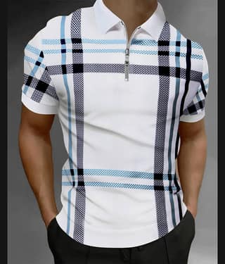 AOOSH Men Cotton Blend Regular Fit Printed Polo T Shirt ( Green )