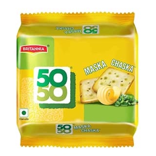 Britannia 50 50 Maska Chaska Biscuits 105 Gms
