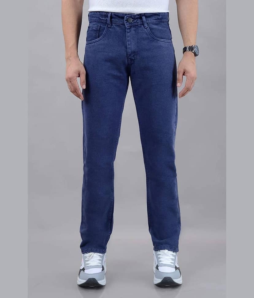 MOUDLIN Slim Fit Self Design Men's Jeans - Blue ( Pack of 1 )