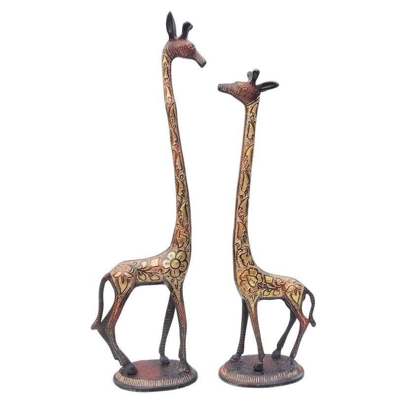 Brass Showpiece Giraffe Statue (ANMAS057 B) view 2