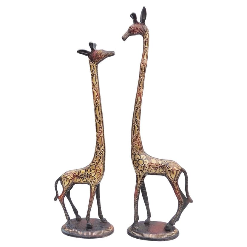 Brass Showpiece Giraffe Statue (ANMAS057 B) view 3
