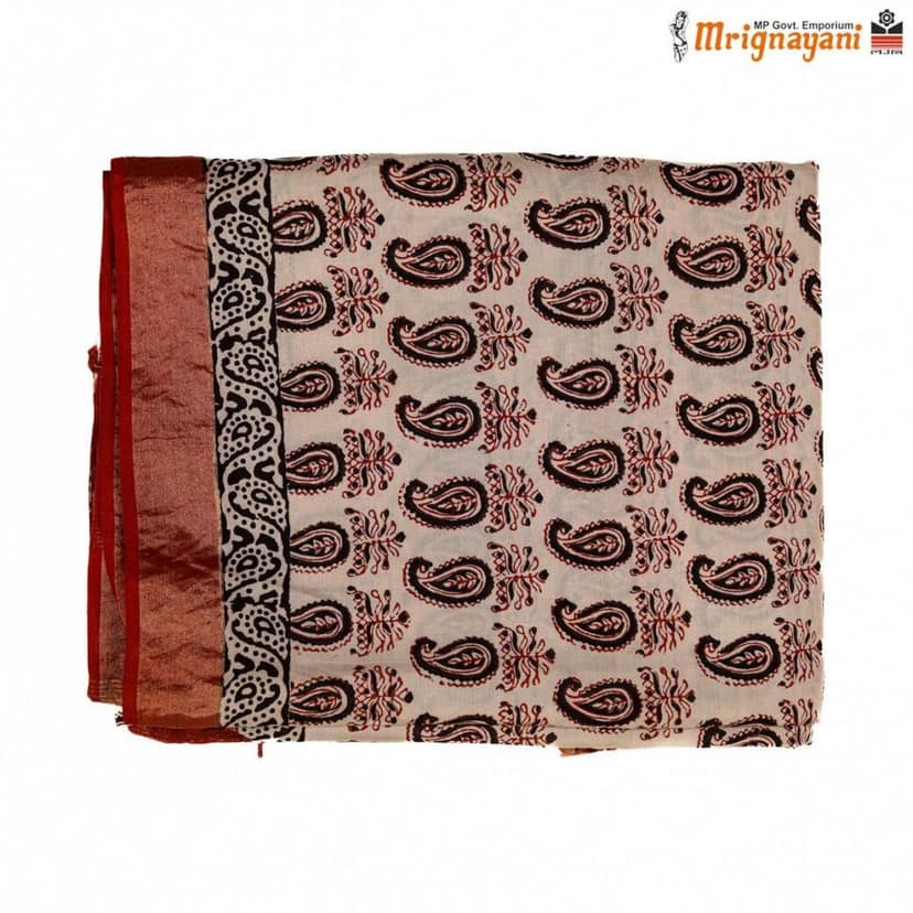 HANDLOOM MAHESHWARI SAREE WITH BLOUSE (SKU - 1SM103250622, SAREE - 1193) view 5